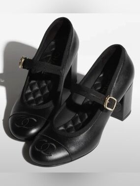 Authentic CHANEL 26P Lambskin Mary Jane Block Heels *NWT & NIB*